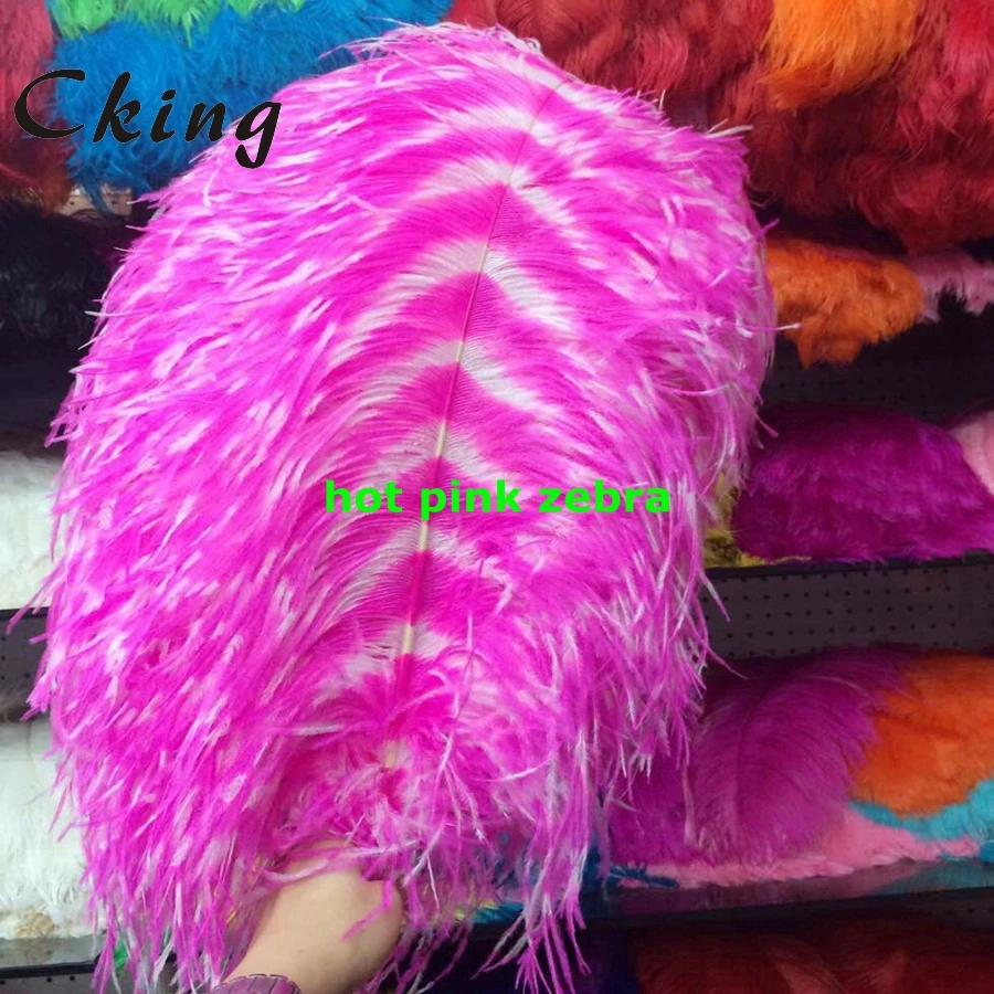 Cking two tone Ostrich feathers 55-60cm long real ostrich wedding feather red+white tips party hotel home decorations