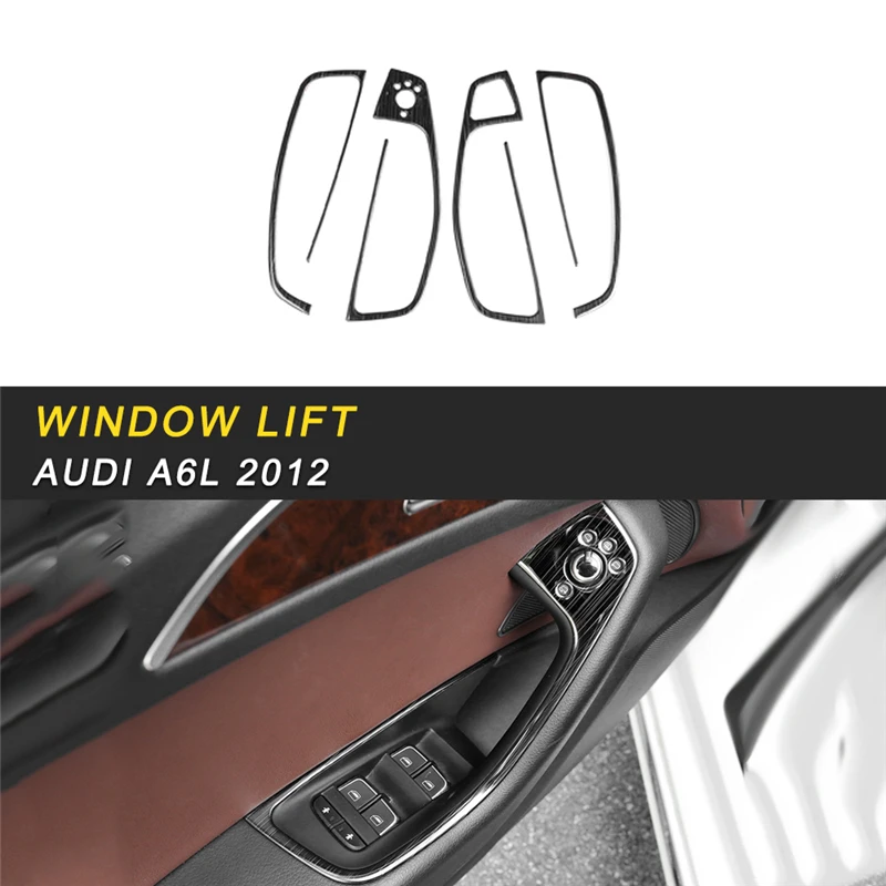 

Car Styling Door Handle Window Control Panel Cover Trim Frame Sticker Chrome Interior Accessories For Audi A6 C8 2019