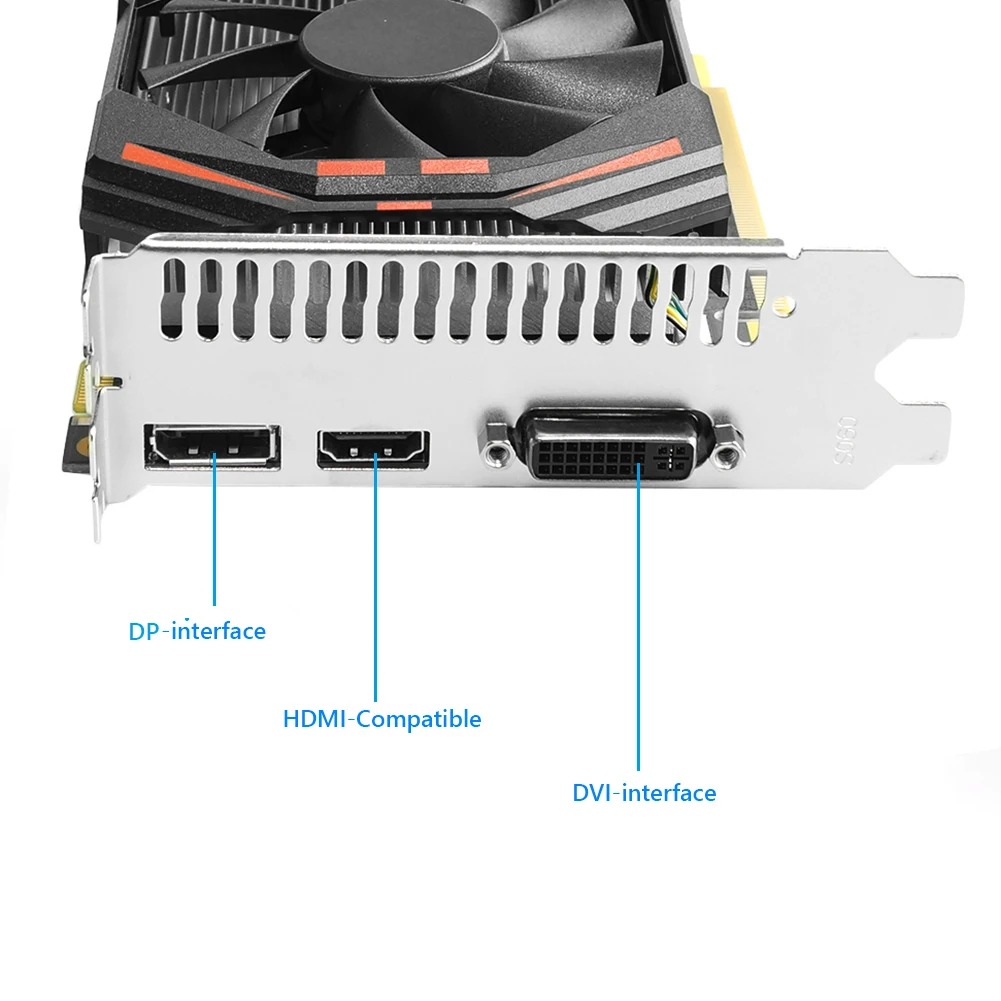 GTX950 2G Video Card GDDR5 128bit Gaming Graphics Card PCI-Express 3.0 PUBG DP+DVI w/ Cooling Fan Desktop Computer PC Accessory graphics card for desktop