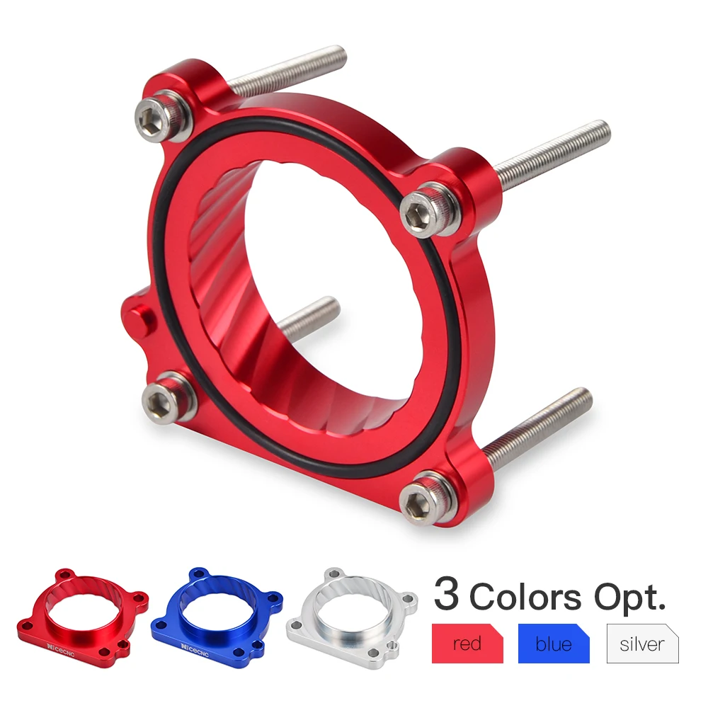 NICECNC Car Throttle Body Spacer Air Intake Manifold Extender Adaptor Mounting Bolts Set For