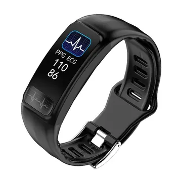 

New P12 Smart Sports Bracelet Ecg Heart Rate Monitoring Intelligent Information Remind Ip67 Waterproof Smart Watch