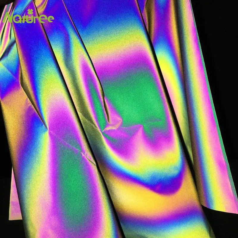 1m*1.4m Magic Reflective Fabric Soft Colorful Reflective Fabric Rainbow  Reflective Cloth For Sewing Windbreaker Down Jacket - Fabric - AliExpress