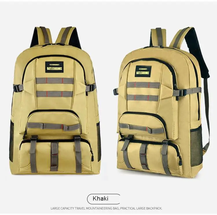 Large capacity waterproof nylon backpack men's travel backpack sports backpack outdoor hiking backpack camping men's backpack