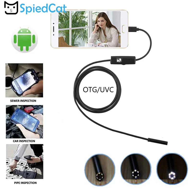 5 мм мини объектив Android OTG USB эндоскоп мягкий кабель гибкая трубка инспекция