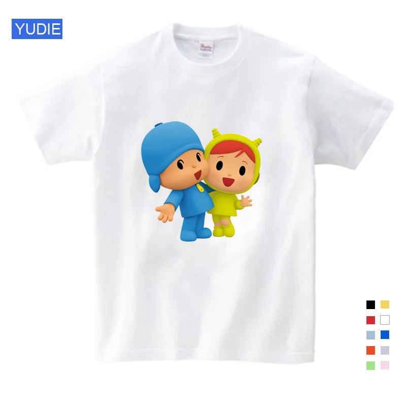 Свитер для малышей Модная Милая футболка с принтом Pocoyo пуловер для малышей Детские толстовки Одежда для мальчиков и девочек Новинка года; сезон весна