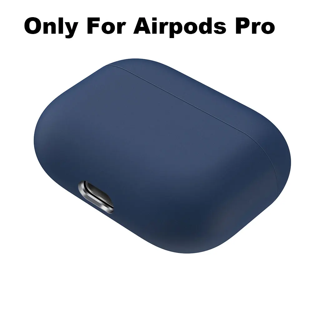 Силиконовый чехол для Apple Airpods Pro Air Pods Airpod Pro, противоударный чехол, милые наушники, роскошные аксессуары - Цвет: Синий