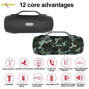 Bluetooth 5.0 Speaker Portable Outdoor FM Radio Bluetooth Speaker Mobile Power Emergency Flashlight TF Card Subwoofer Speaker #N Bluetooth 5.0 Speaker Portable Outdoor FM Radio Bluetooth Speaker Mobile Power Emergency Flashlight TF Card Subwoofer Speaker #N