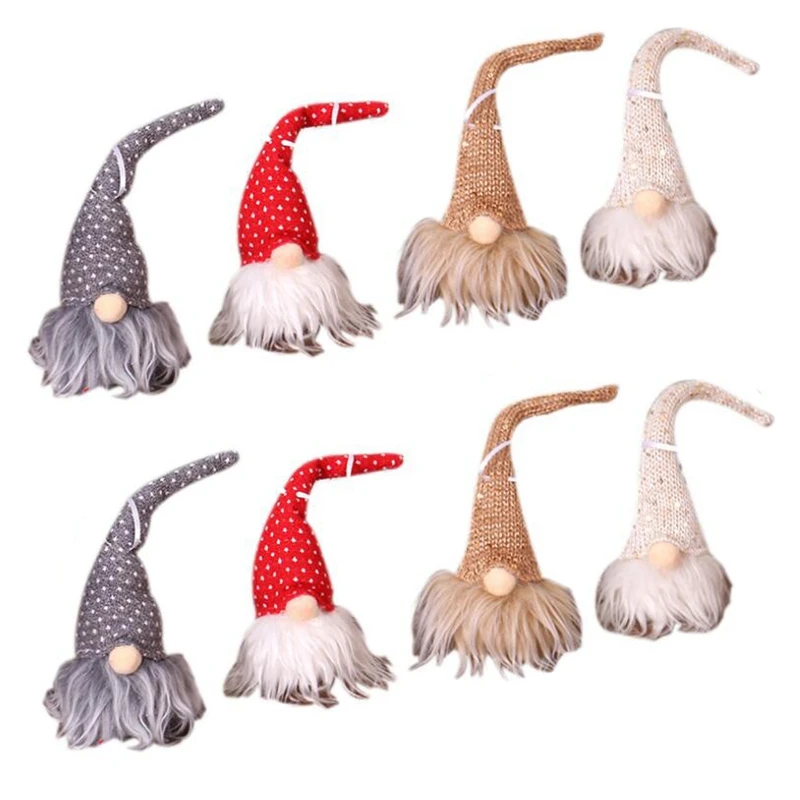 

8Pcs Navidad Forest Man Decor Night Light Christmas Tree Decoration Pendant Light Glowing Holiday Home Layout Light
