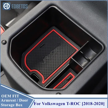 

Car Armrest Box Storage For Volkswagen VW T-ROC 2018 2019 2020 Central Console Storage Box Interior Organizer Accessories
