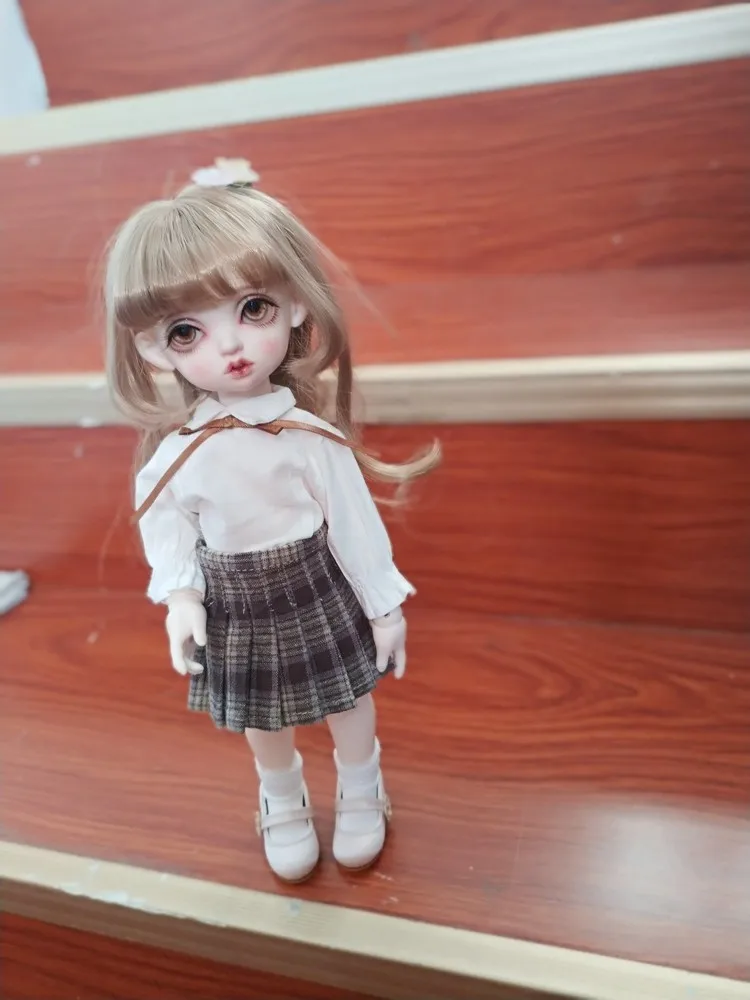 1/6 BJD одежда аксессуары рубашка+ юбка+ Костюмные носки куклы наряды для BJD/SD yosd, не включены куклы, обувь, парик и другие E2584