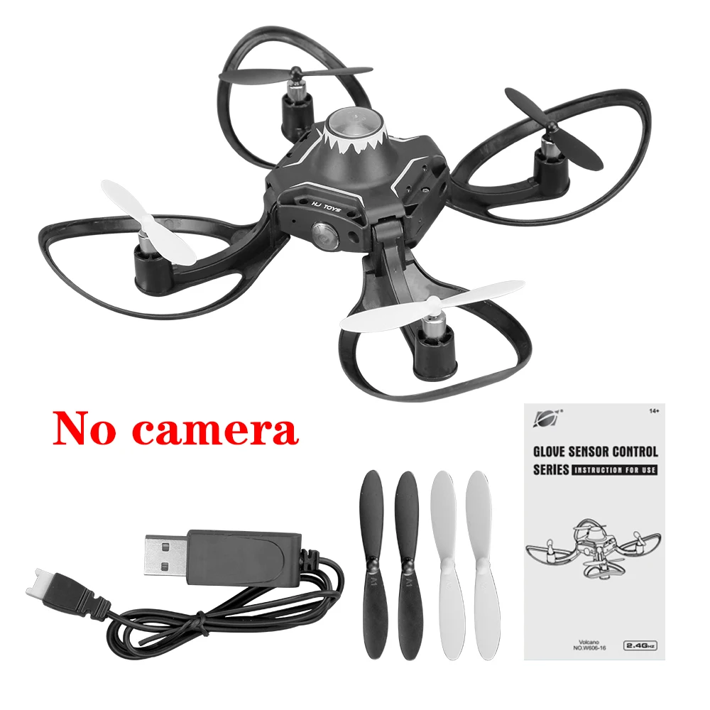 Without retail box 2,4 ГГц мини RC Дрон ручной Датчик управления Квадрокоптер с wifi fpv 480P камера Модель часы с гироскопом летающие дроны Радиоуправляемый вертолет, игрушки - Цвет: Without retail box