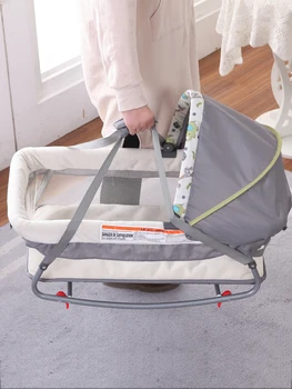 

3 IN1Baby sleeping basket basket cradle newborn baby bed bed portable bed bed pressure-proof cradle sleeping blue basket