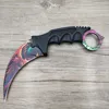 CS GO Counter Strike claw Karambit Knife tactical survival TiNeck Knife  Sheath  Real game Knife rainbow camping fix blade knife ► Photo 2/5