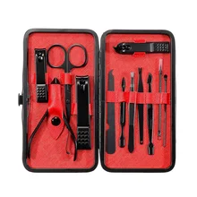 12 шт./компл. из нержавеющей стали профессиональные ножницы для ногтей ручной ног красота средства гигиены комплект портативный путешествия маникюрный набор косметический