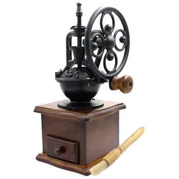 

HOT！-Manual Coffee Grinder with Grind Settings and Catch Drawer - Classic Vintage Style Manual Hand Grinder Coffee Mill