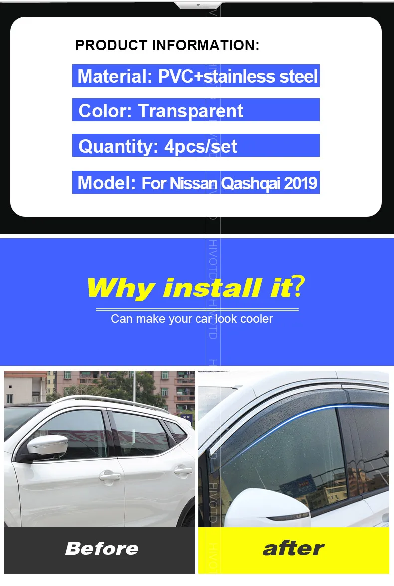 Hivotd для Nissan qashqai J11 Dualis аксессуары автомобильный дождевик козырьки Защитная крышка дефлекторы наружные