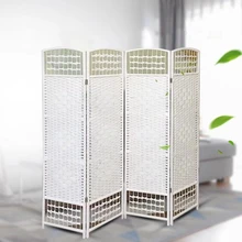 Травяной экран отмонтированный экран из ротанга твердой древесины складной экран перегородка Xuanguan полностью закрытый модный офисный экран складной мобильный