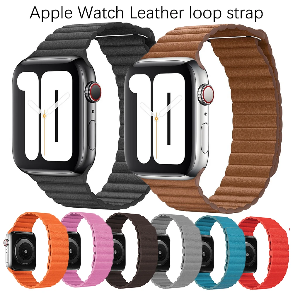 Ремешок для часов Apple Watch 5/4 42 мм 44 официальная Магнитная кожаная Петля iwatch 3/2/1 38 40