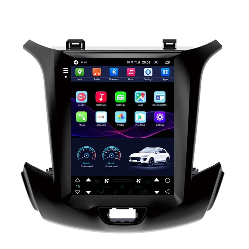 Автомобильный GPS-навигатор мультимедийный плеер в стиле Tesla для Chevrolet Cruze 2015-2018