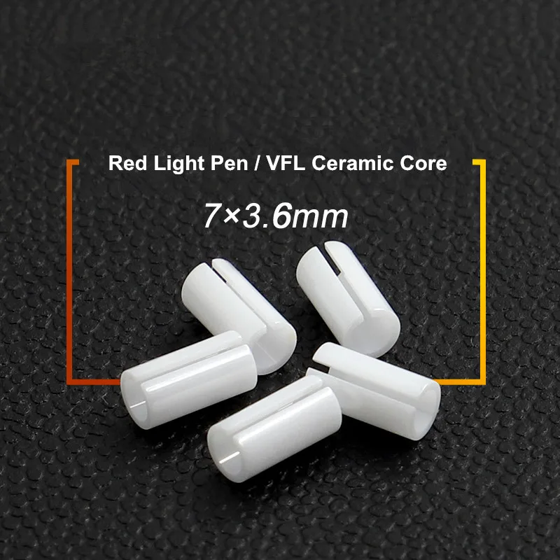 10 PCS TriBrer optical fiber Red light pen tip accessories test polishing pens VFL 7mm ceramic core ceramic sleeve