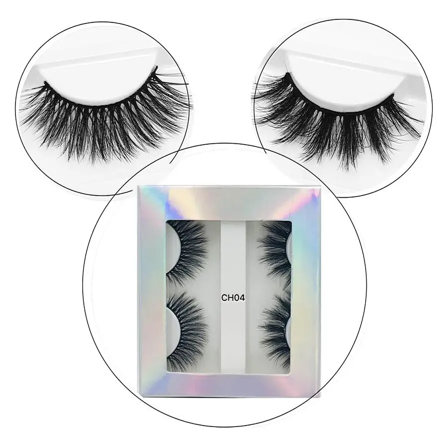 2pair H04 16 пар Мультипак 3D Мягкие норковые Накладные ресницы ручной работы пушистые длинные ресницы натуральные инструменты для макияжа глаз Искусственные ресницы - Цвет: 2pair H04