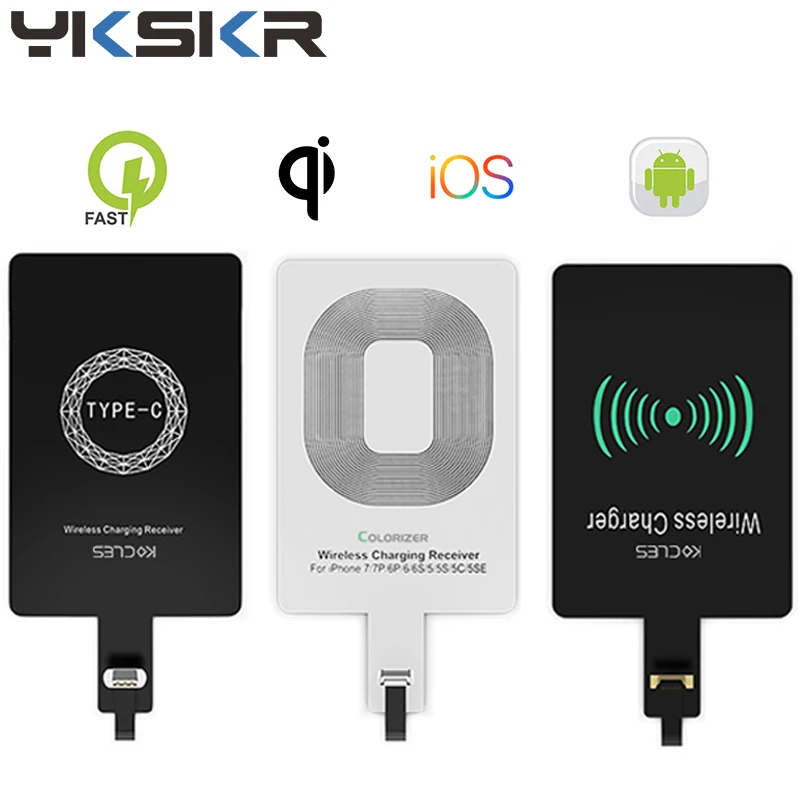 Беспроводное зарядное устройство YKSKR для IOS/micro-USB/type-C | Мобильные телефоны и