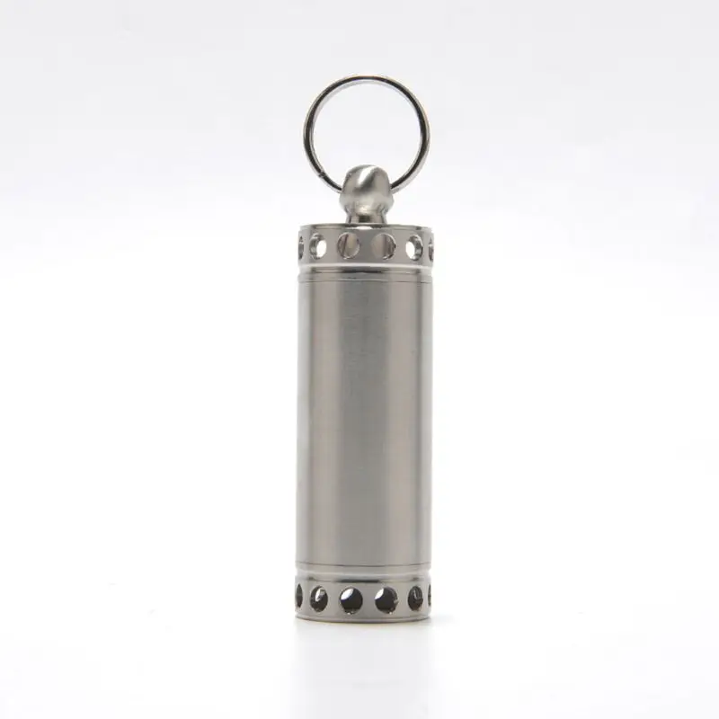 

Mini Stainless Steel Waterproof Capsule Bottle Protable Holder Container Moisture-proof Sealed Vial Storage Box Airtight