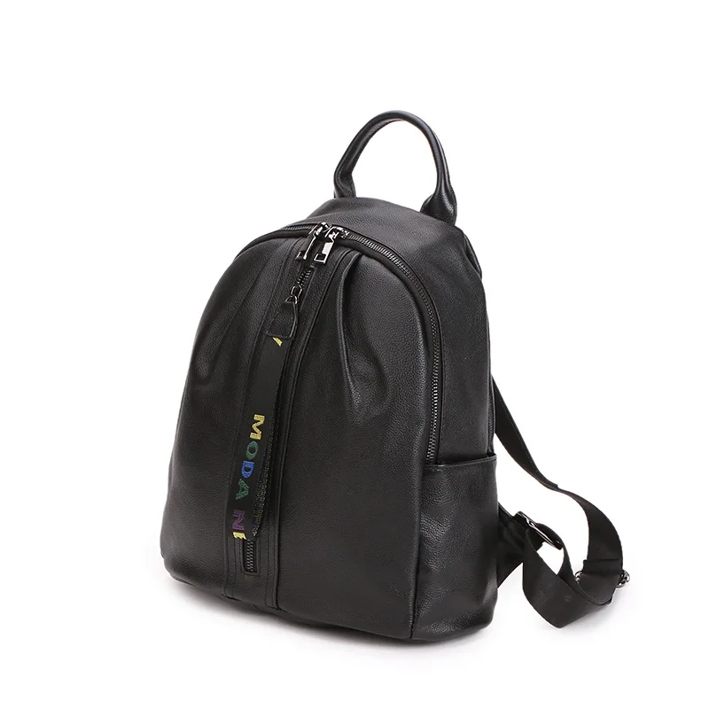 

2019 Autumn And Winter New Style WOMEN'S Leather Bags Backpack Women's Fashion Casual Haversack Full-grain Leather WOMEN'S Backp