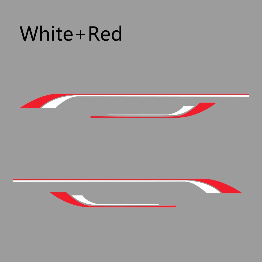 White Red Автомобильные длинные боковые полосы, наклейки, авто, сделай сам, спортивный стиль, декоративные наклейки, автомобильные тюнинговые аксессуары для Mercedes Sprinter - Название цвета: White Red