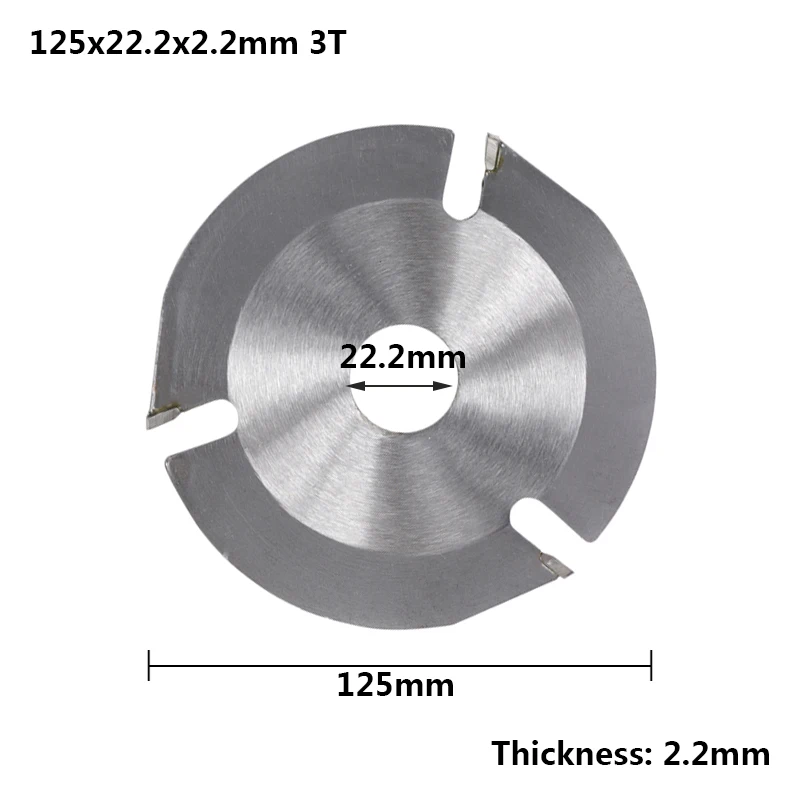 Куги 75/100/115/150/180/230 мм пильный диск для угловая шлифовальная машина твердосплавный режущий диск для дерева Многофункциональный пильного диска - Цвет: 125x2.2x22.2x3t