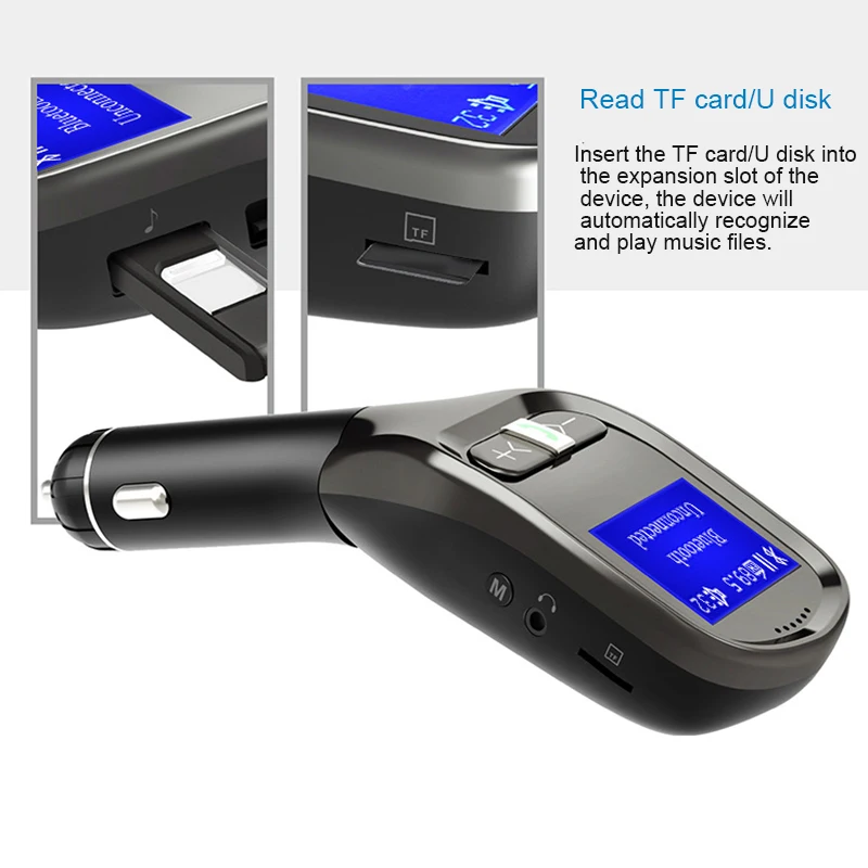 Автомобильный Bluetooth Fm трансмиттер mp3 плеер беспроводной комплект громкой связи Usb
