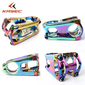 

KRSEC Aluminium Alloy Stem MTB Titanium Handlebar Stem Ultralight 31.8*50mm Fit 28.6mm Fork Short Bar Stem Cycling Accesorios