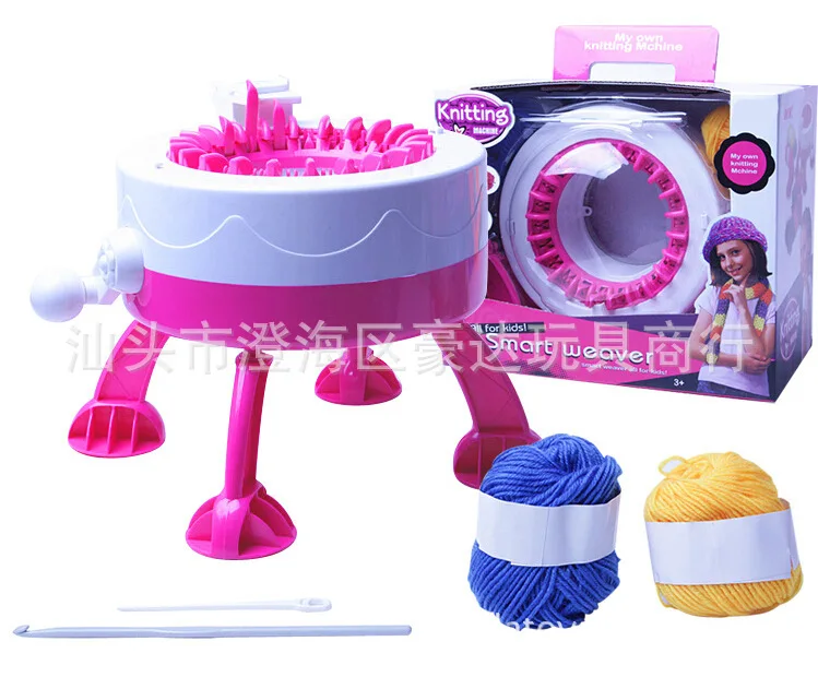 

Dreamy Star Cylinder to Knit Machine Hand-cranking Automatic Textile Machine Children to Knit Machine Toy Woven Socks Scarf Hat