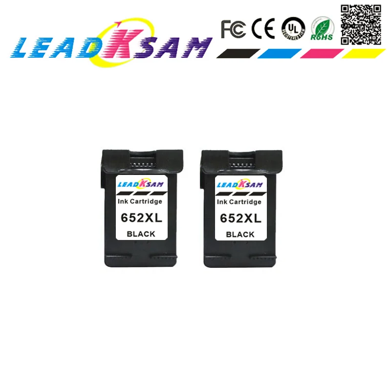 2x черный совместимые картриджи для hp652 652xl с чернилами hp Deskjet 1115 1118 2135 2136 2138 3635 3636 3835