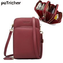 Роскошные кожаные сумки-мессенджеры для женщин клатч мини сумка через плечо Женская Большая вместительная сумка для телефона дамская сумочка на молнии