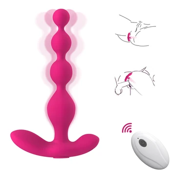 Anal Beads Vibrator Wireless Remote Control Butt Plug Silicone Anus Masturbator Male Prostate Massage Sex Toys for Woman and Man 1