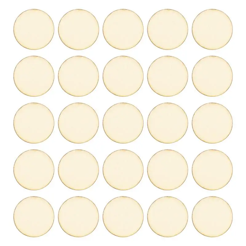WINOMO 100pcs Round Wooden Pieces DIY Craft Wood Piece for Art Crafts Project