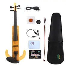 Yinfente 4/4 электрическая Тихая скрипка деревянный корпус сладкий тон Бесплатный чехол+ Бант# EV9