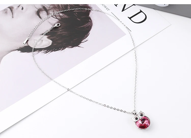 BeBella, 5 цветов, ожерелье с подвеской в виде совы с кристаллами Swarovski, оригинальное модное ювелирное изделие для женщин и девушек, Рождество