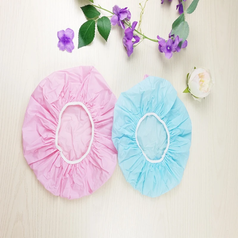

2 Piece/lot Water Proof Shower Cap European Style Universal Purpose Bath Hair Protection Cap High Quality PE Tools Accessories