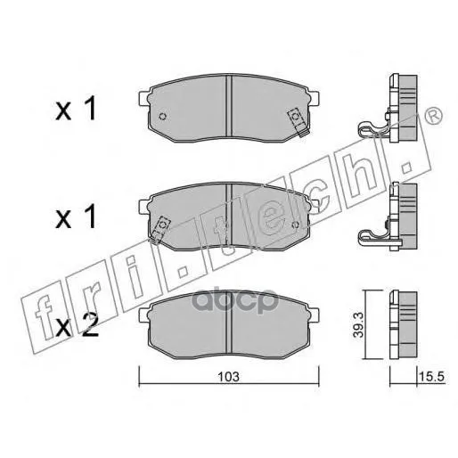 Колодки Тормозные Дисковые Задние Hyundai Galloper 530.0 fri.tech. арт. 530.0