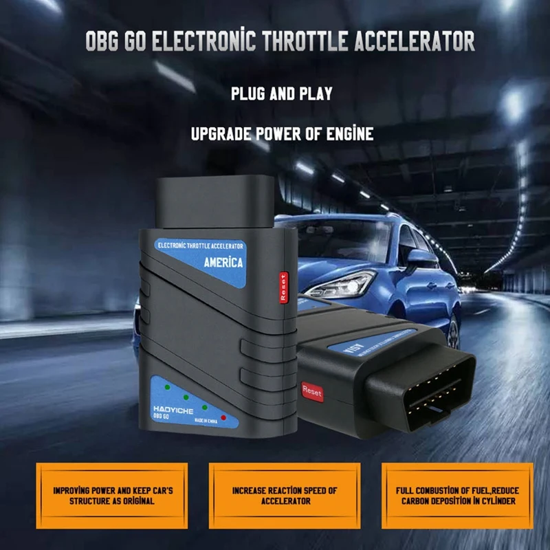 Obd Go Автомобильный Электронный акселератор дроссельной заслонки разъем адаптера контроллер отклика дроссельной заслонки увеличенная производительность для 12 в 1