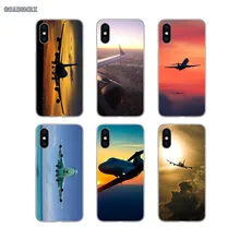 Pesawat dengan Sunset Online Penjualan untuk iPhone 11 X XR XS PRO Max 4 4S 5 5S SE 5C 6 6S 7 7 Plus Lembut Transparan Kasus Penutup(China)