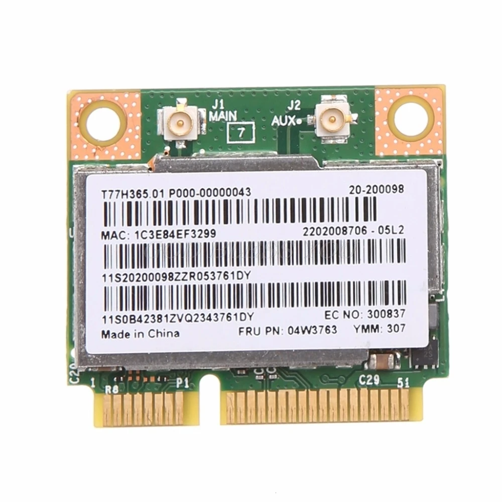300 Мбит/с 2,4+ 5 ГГц BCM943228HMB Bluetooth 4,0 Половина мини Pci-e беспроводная WiFi карта для lenovo ThinkPad E430 E130 E435 E530