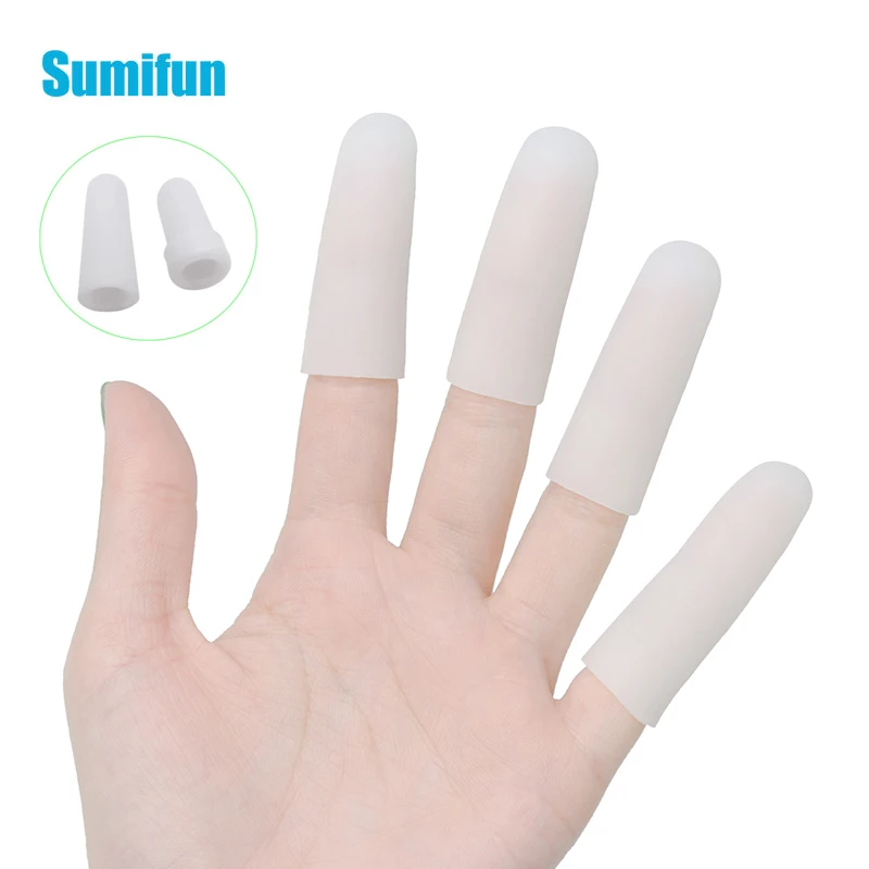 Tube de Gel de Silicone blanc, 10 pièces, 1x5cm, petit orteil, protecteur de doigt, Blister de maïs, protège les séparateurs dorteils, outil de soins des mains et des pieds D2314