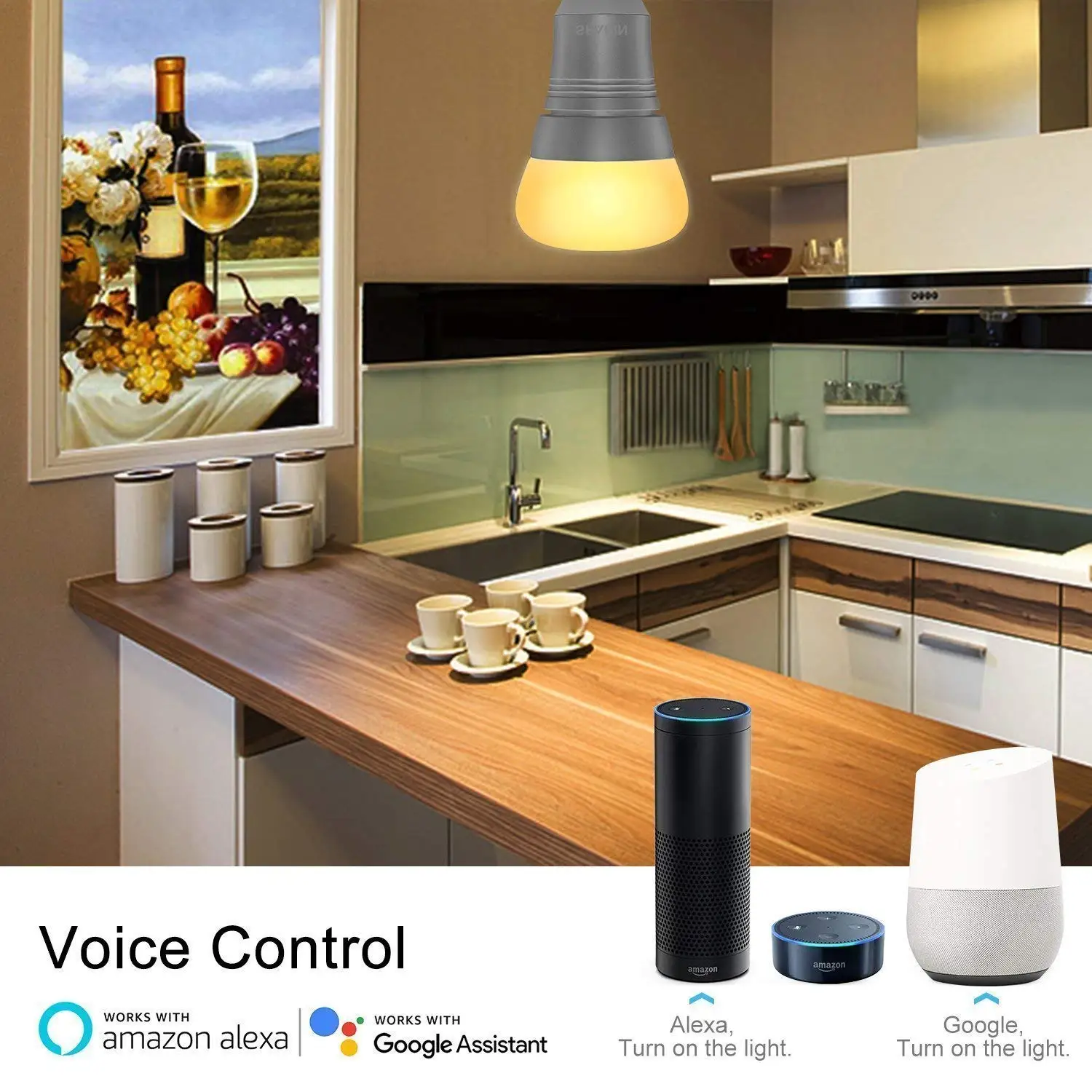 Умная Светодиодная лампа E14 7 Вт Wifi светильник с регулируемой яркостью RGB теплый