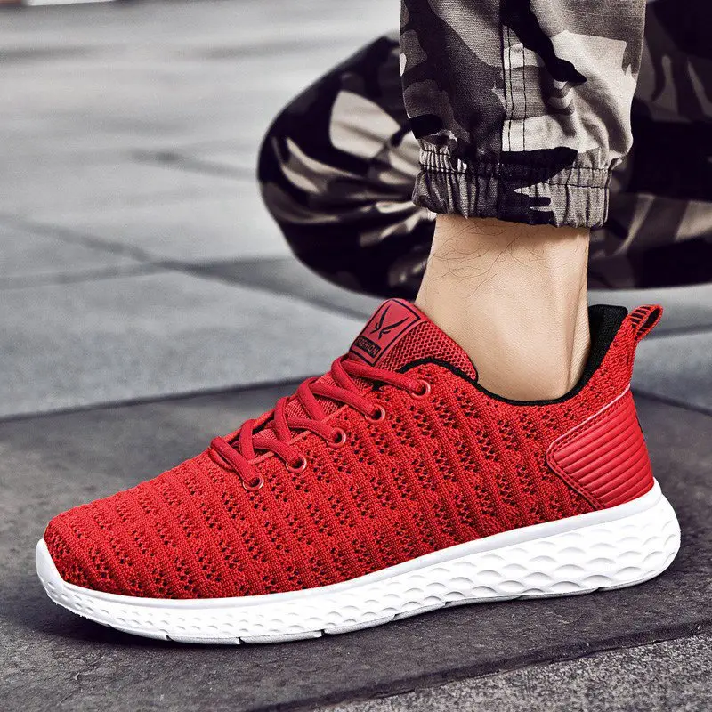 

2020 New Style Spring Summer MEN'S SHOES Men Fly-kit Mesh Sports Footwear Men And Women Versatile Breathable COUPLE'S Shoes