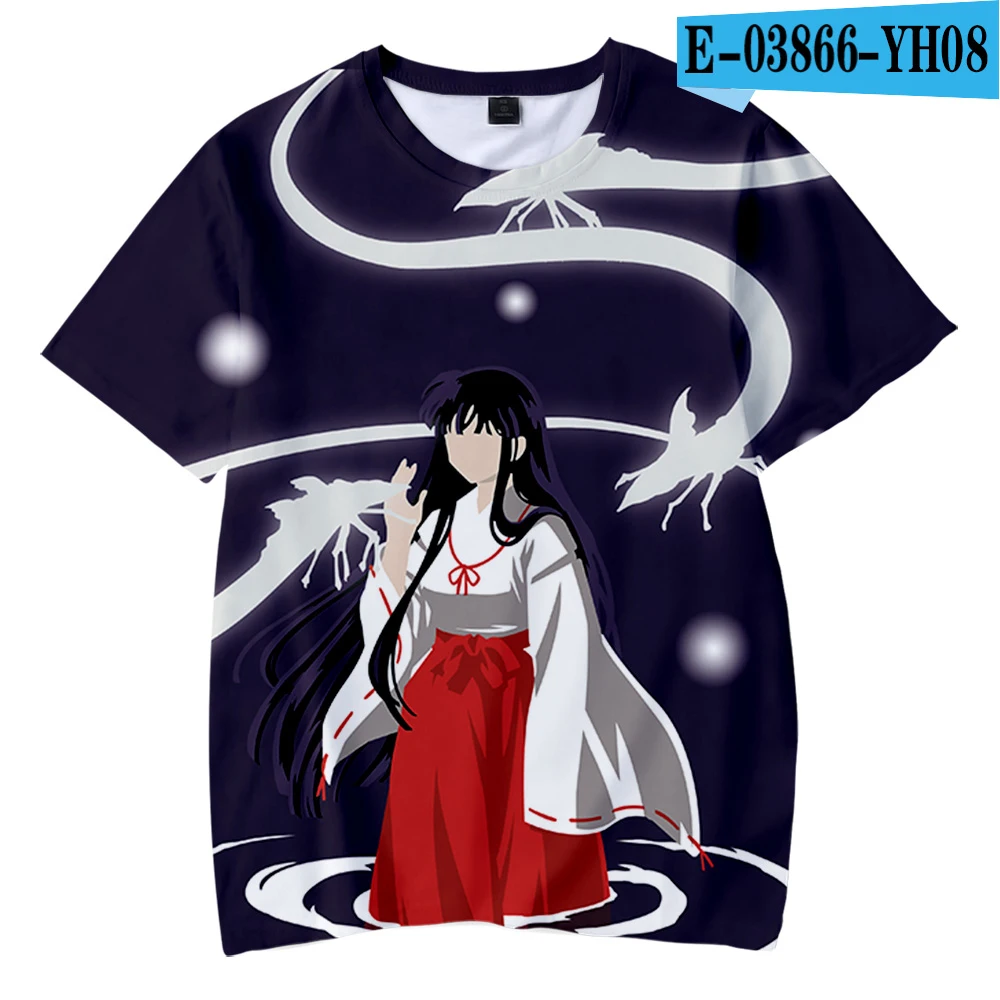 3D kids T Shirt Inuyasha 3D Casual t-shirt boys girls short sleeve tshirt Inuyasha Harajuku Summer Children clothes tops - Color: 3D