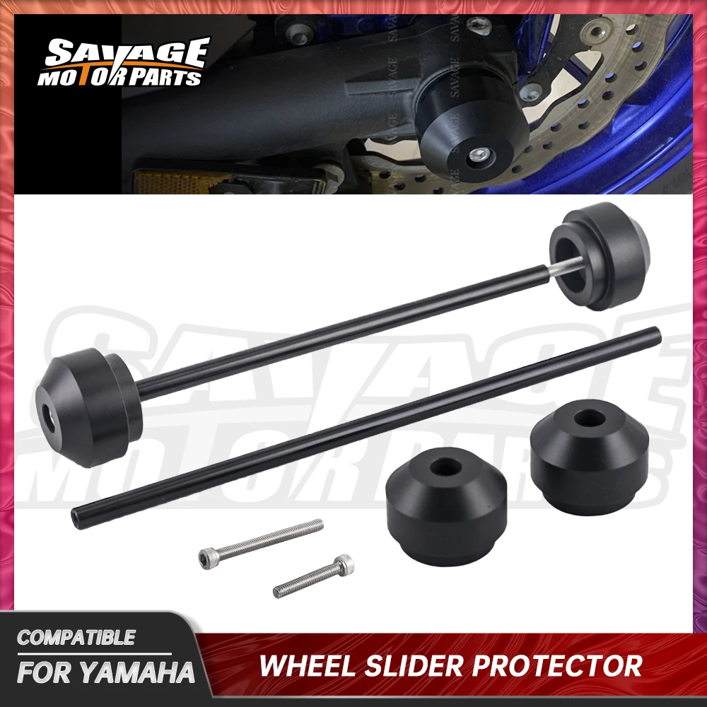 For Yamaha MT-07 FZ-07 FZ-09 XSR700 Front+Rear Axle Fork Crash Sliders Protector