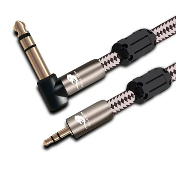 

Hifi Audio Cable Mini jack 3.5 to Angled 6.35mm 1/4" Stereo for Earphone PC MP3 6.3 TRS Jack Cable 1M 2M 3M 5M 8M 10M 12M 15M